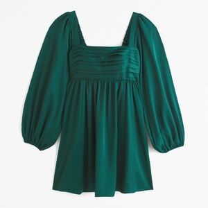 A&F Emerson Satin Long-Sleeve Mini Dress